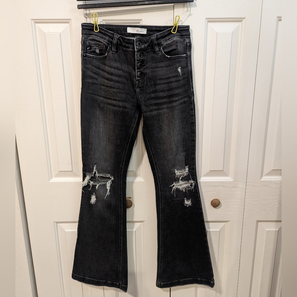 Kancan flare distressed look jeans . Size 27/ 7.